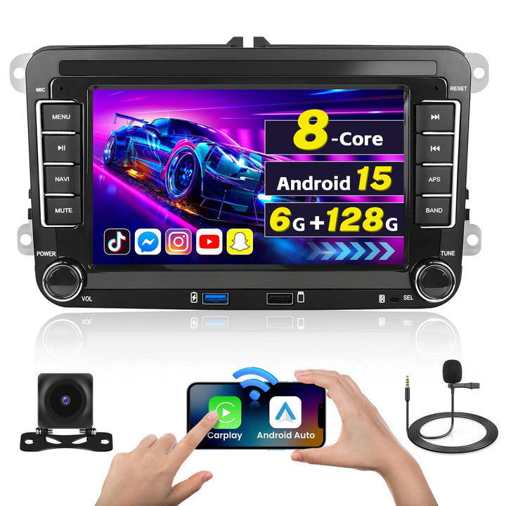 [8Core 6G+128G] Inefala Android 15 Autoradio für VW Golf Passat Tiguan Polo Caddy Touran Seat mit Wi