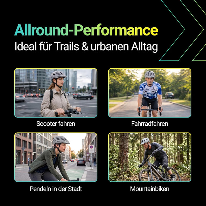 KED Spiri II Trend Fahrradhelm, Grey Matt, L (55-61cm)