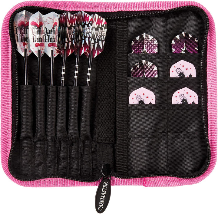 Casemaster Deluxe Aufbewahrungstasche für 6 Darts, Nylon Pink, Pink