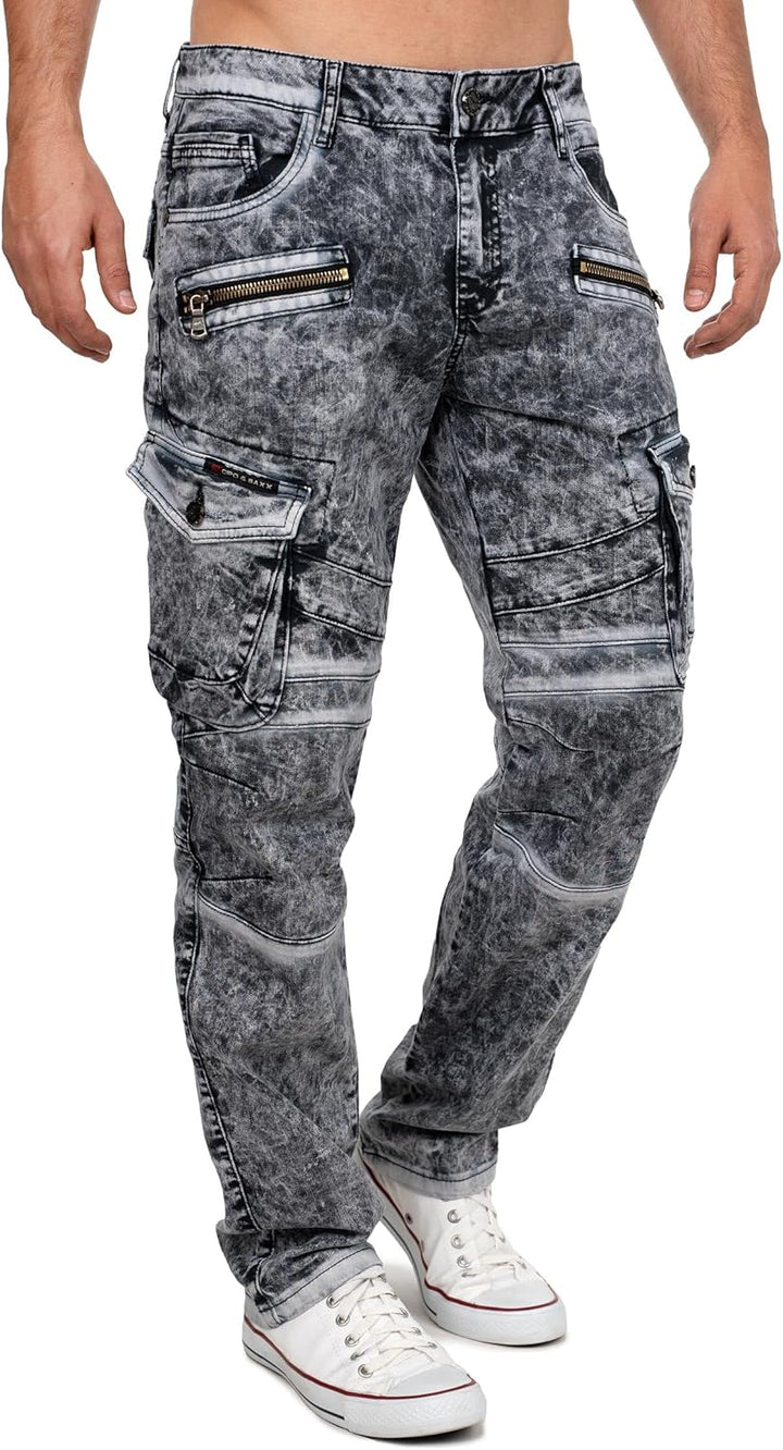 Cipo & Baxx Herren Jeans – Stylische Denim-Mode mit einzigartigem Design, Slim-Fit & Regular-Fit, Bi