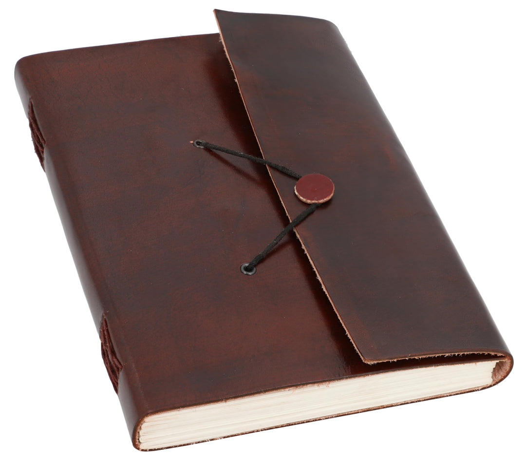 Gusti Leder nature Buch Notizblock Tagebuch Skizzenbuch Kladde Traditionell Gross Lederaccessoire Fo
