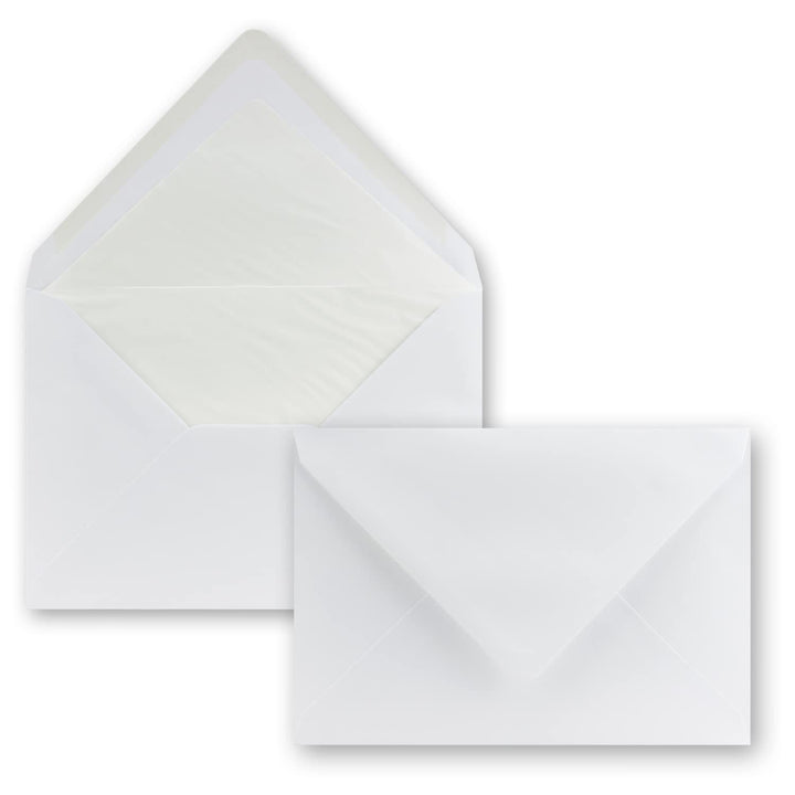 150 Brief-Umschläge Polarweiss - DIN C5 - gefüttert - 100 g/m² - 16,2 x 22,9 cm - Nassklebung mit Sp