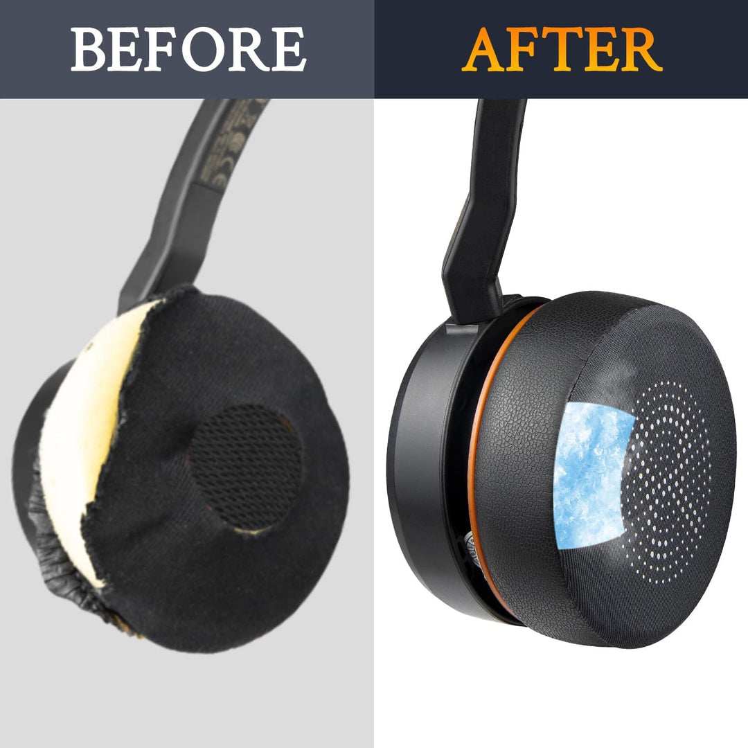 SOULWIT Kühlgel Ersatz Ohrpolster für Jabra Evolve 75(75 UC 75MS 75SE) Stereo-Bluetooth-Headset/Kopf