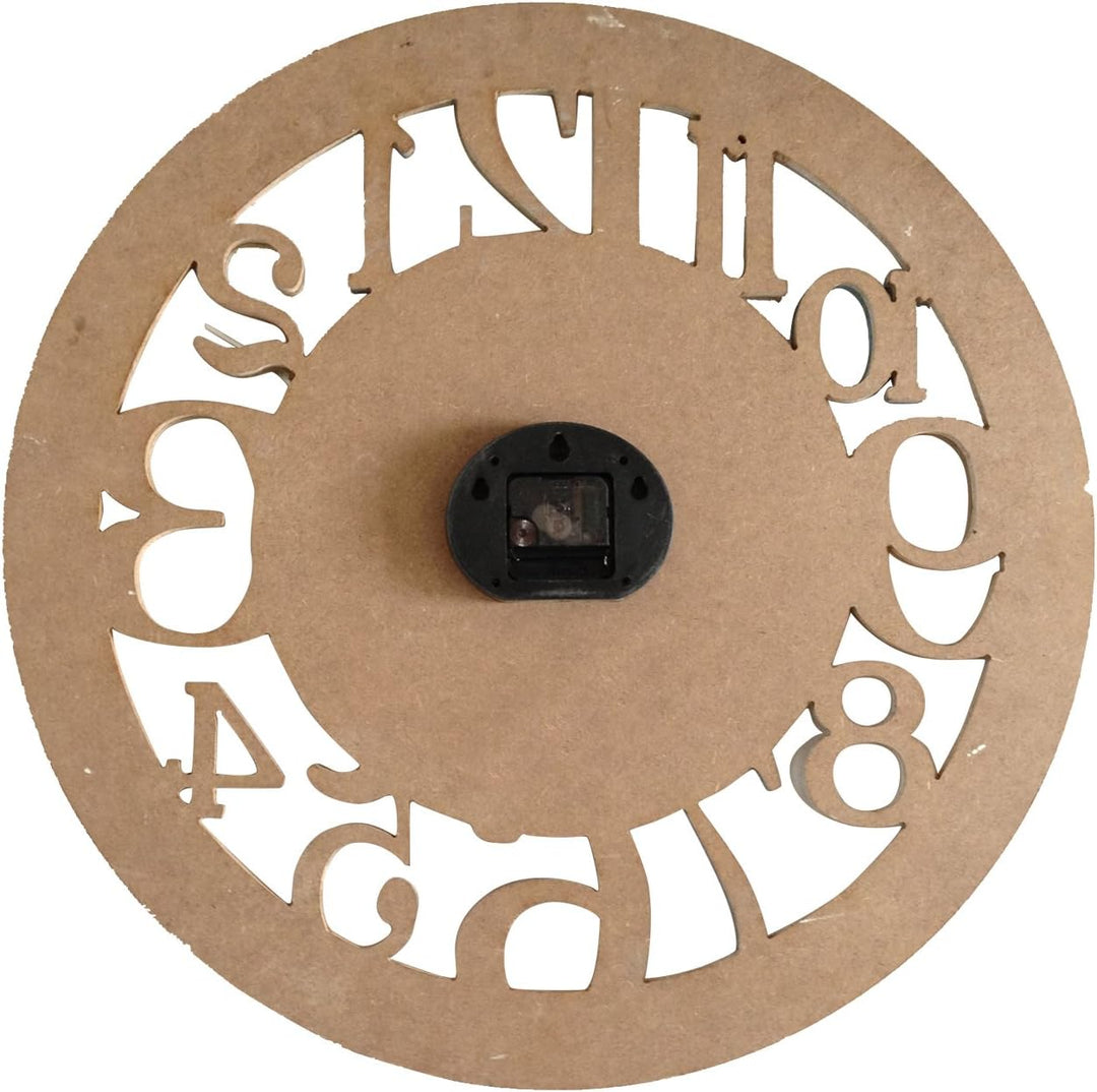 Rebecca Mobili Wohnzimmeruhr, Wanduhr, Holz MDF, Grau, modernes Design, Wohnaccessoire für Wohnberei