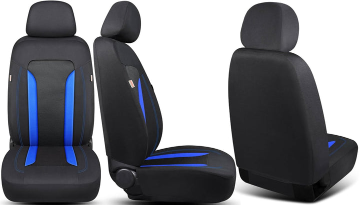 Schonbezüge-Komplettset für Peugeot 206 206+ Bj 1998-12 in Schwarz/Blau FT1