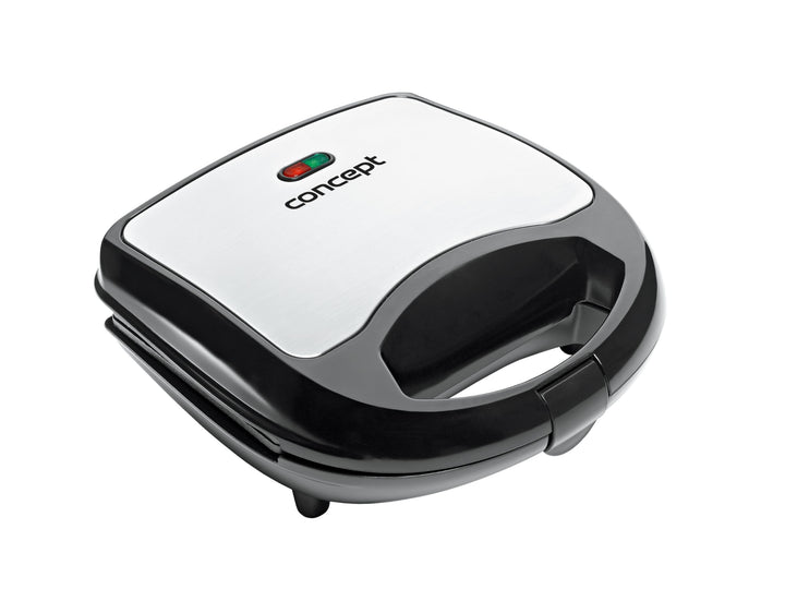 CONCEPT Hausgeräte sv3031 Sandwich-Toaster mit viereckigen Platten, 700 W, edelstahl / schwarz Squar