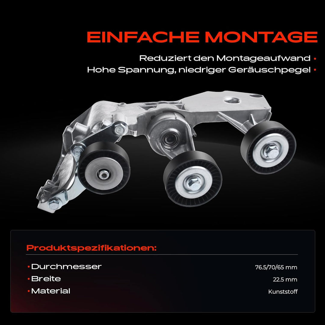 Frankberg Spannrolle Riemenspanner Keilrippenriemen Kompatibel für A-Klasse W168 Vaneo 414 1.7L Dies