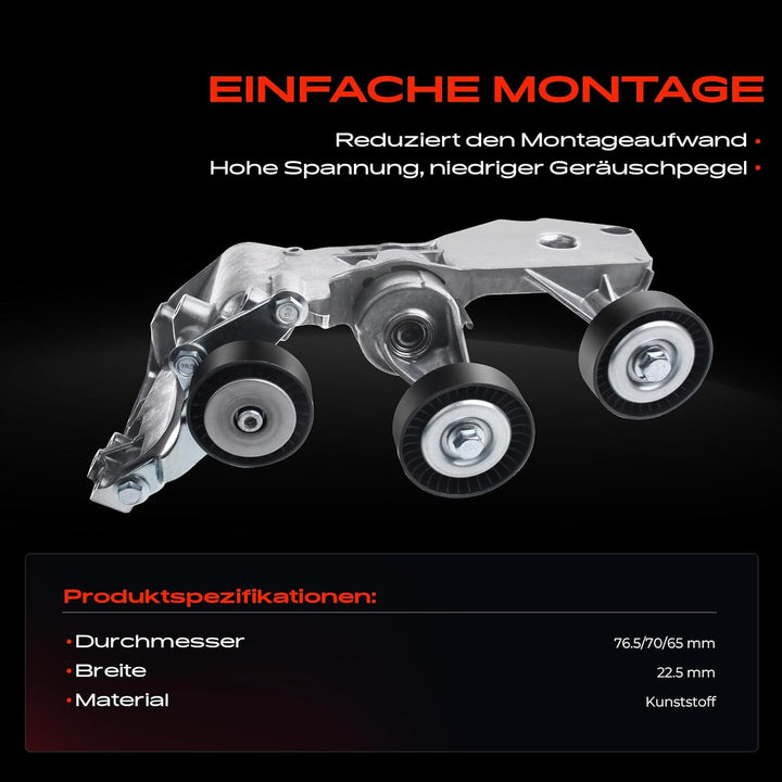 Frankberg Spannrolle Riemenspanner Keilrippenriemen Kompatibel für A-Klasse W168 Vaneo 414 1.7L Dies