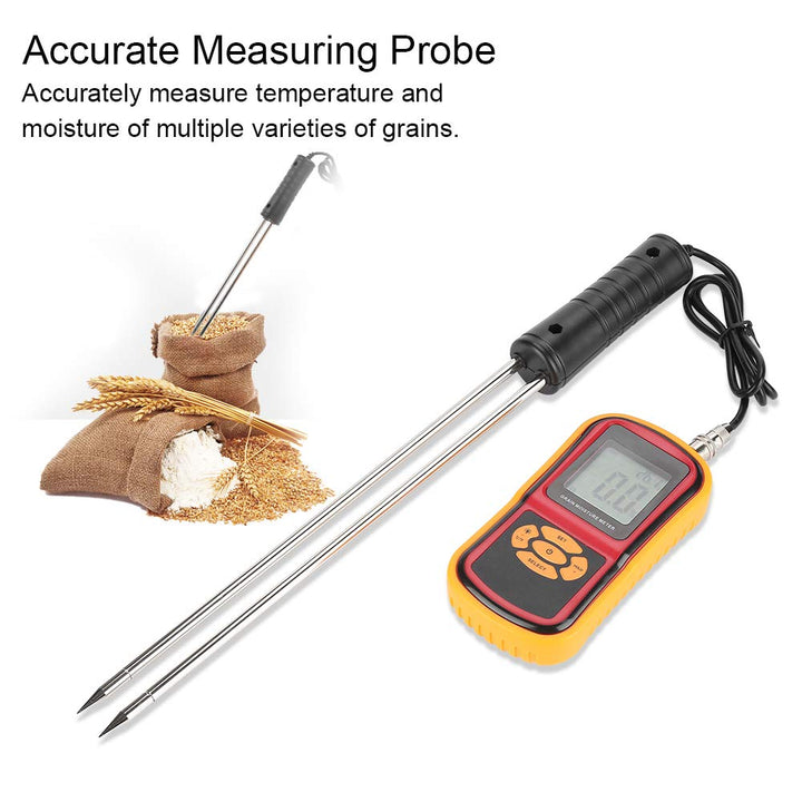 Feuchtemessgerät Digital Grain GM640 Feuchtetester LCD-Getreidetester Feuchtetemperatur Messer für W