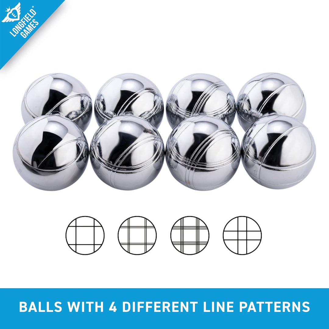 Engelhart - 010206 - Petanque Kugeln Set (8 boulekugel ) Luxus Petanque Spiele - Boules-Set In Holzk