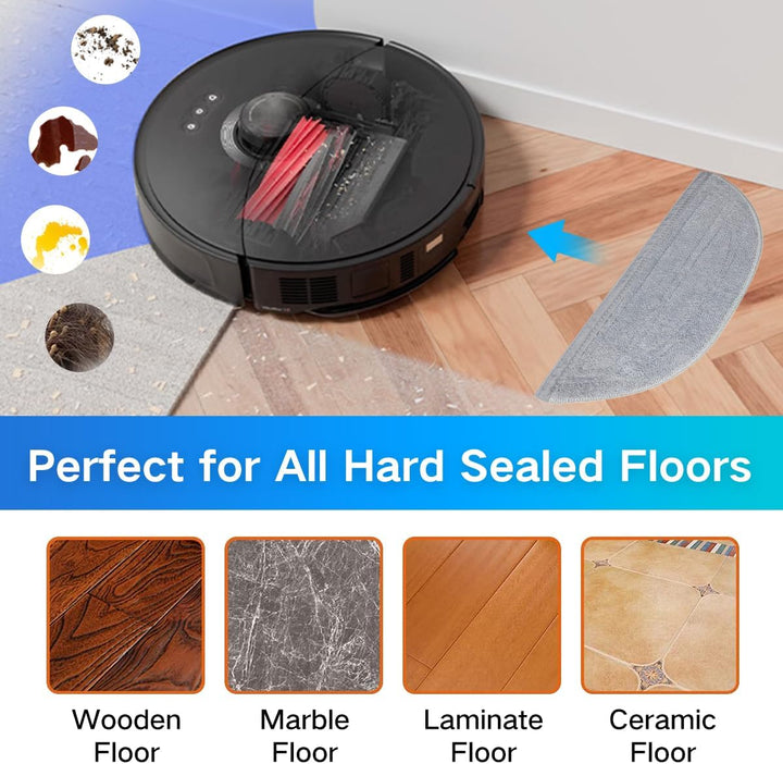 HomeTimes Ersatzteile für Roborock S8 MaxV Ultra Saugroboter Zubehör mit 2 Gummibürsten 2 HEPA-Filte
