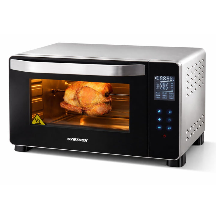 Syntrox 45 l Kleiner Mini Backofen Montox | Miniofen | Pizzaofen | Pizzabackofen, inklusive Zubehör.