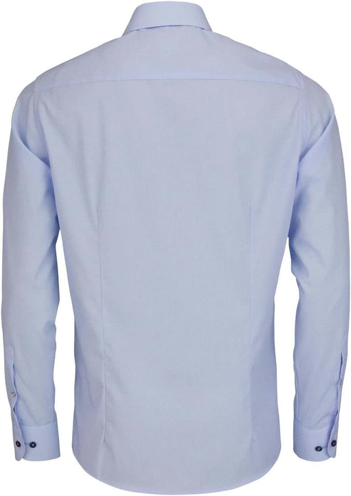 Hatico Regular Fit Hemd Langarm mit Brusttasche blau Grösse 41