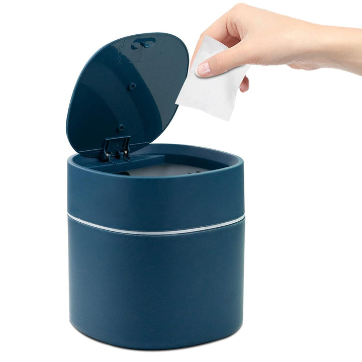 MAJOYLIFE Tischmülleimer mit Deckel,2 Liter,Mini Mülleimer für Schreibtisch,Frisiertisch,Nachttisch