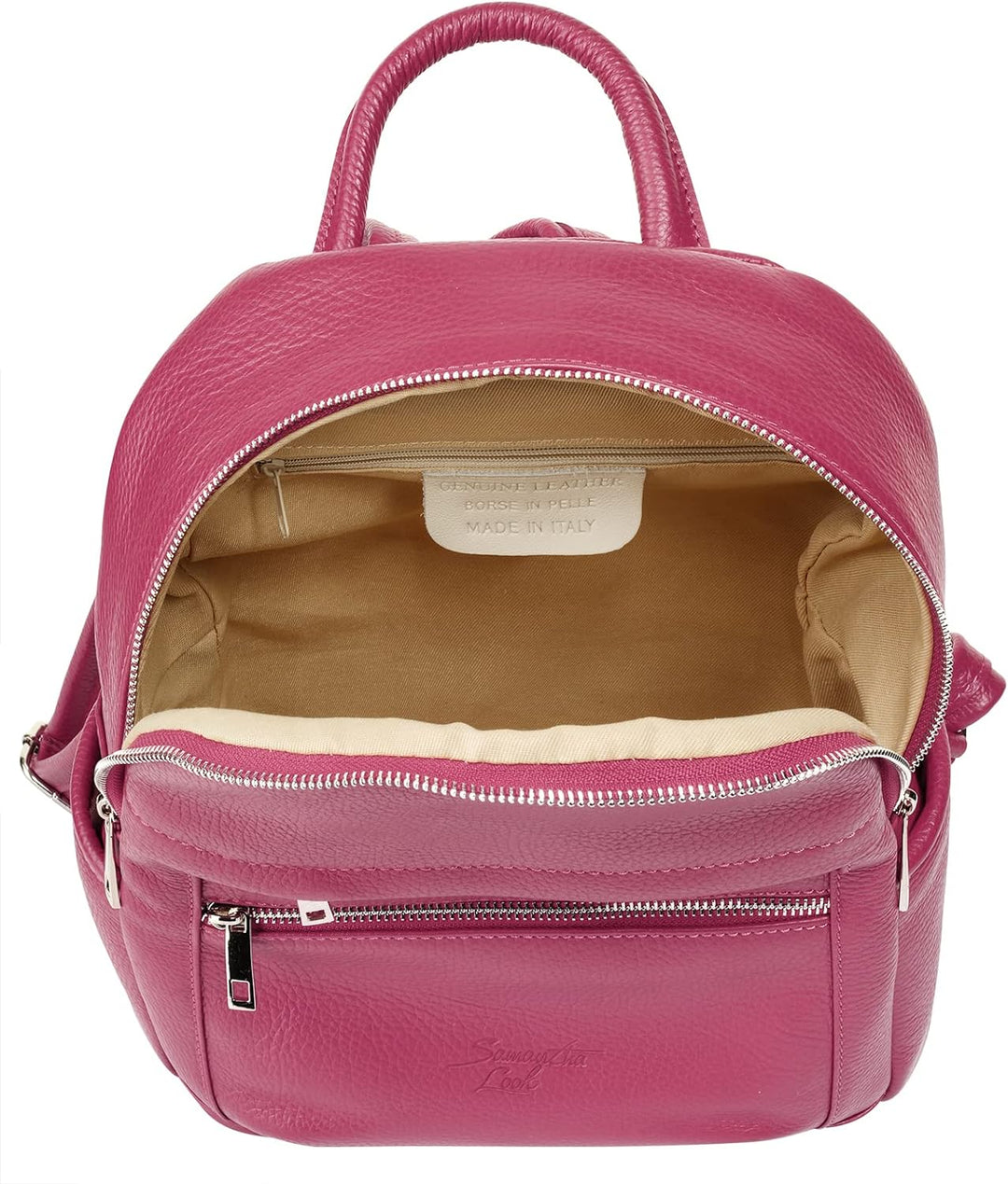 Samantha Look Rucksack Echt Leder pink Damen - 021678