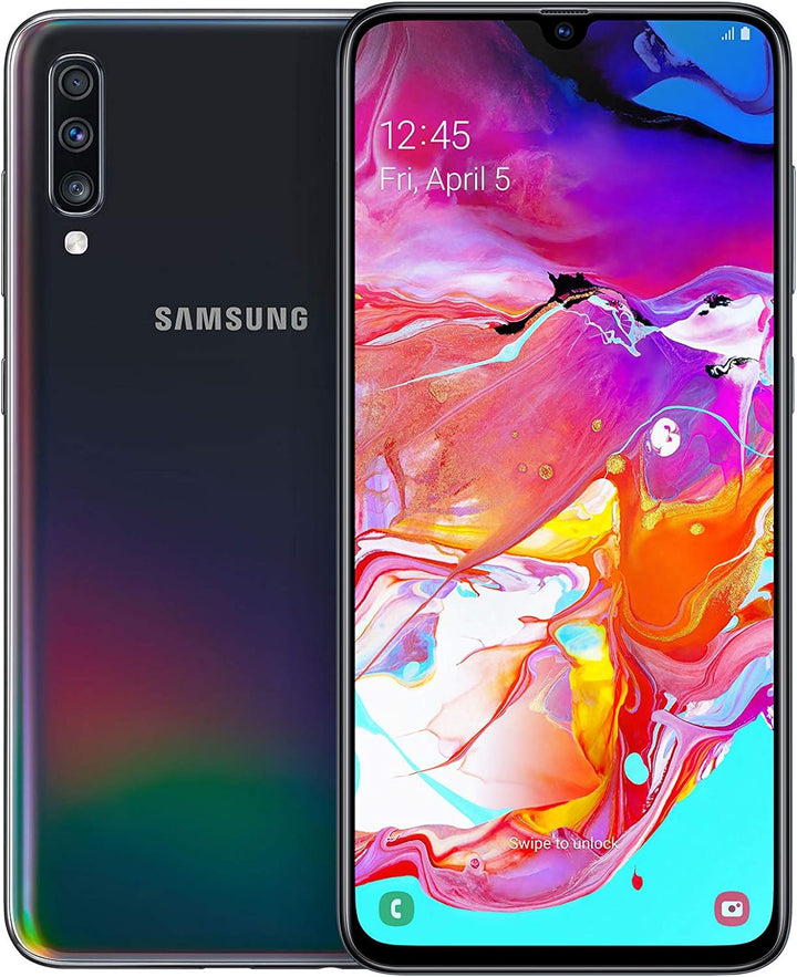 Samsung Galaxy A70 - Smartphone (17.0cm (6,7 Zoll) 128GB interner Speicher, 6GB RAM, Dual Sim, Schwa