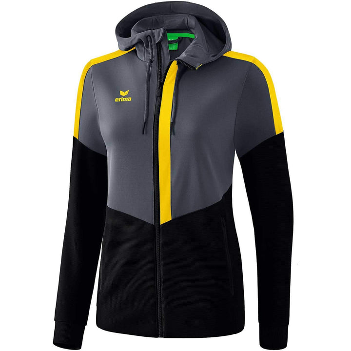 Erima Squad Präsentationsjacke Damen Damen 38 slate grey/schwarz/gelb, 38 slate grey/schwarz/gelb