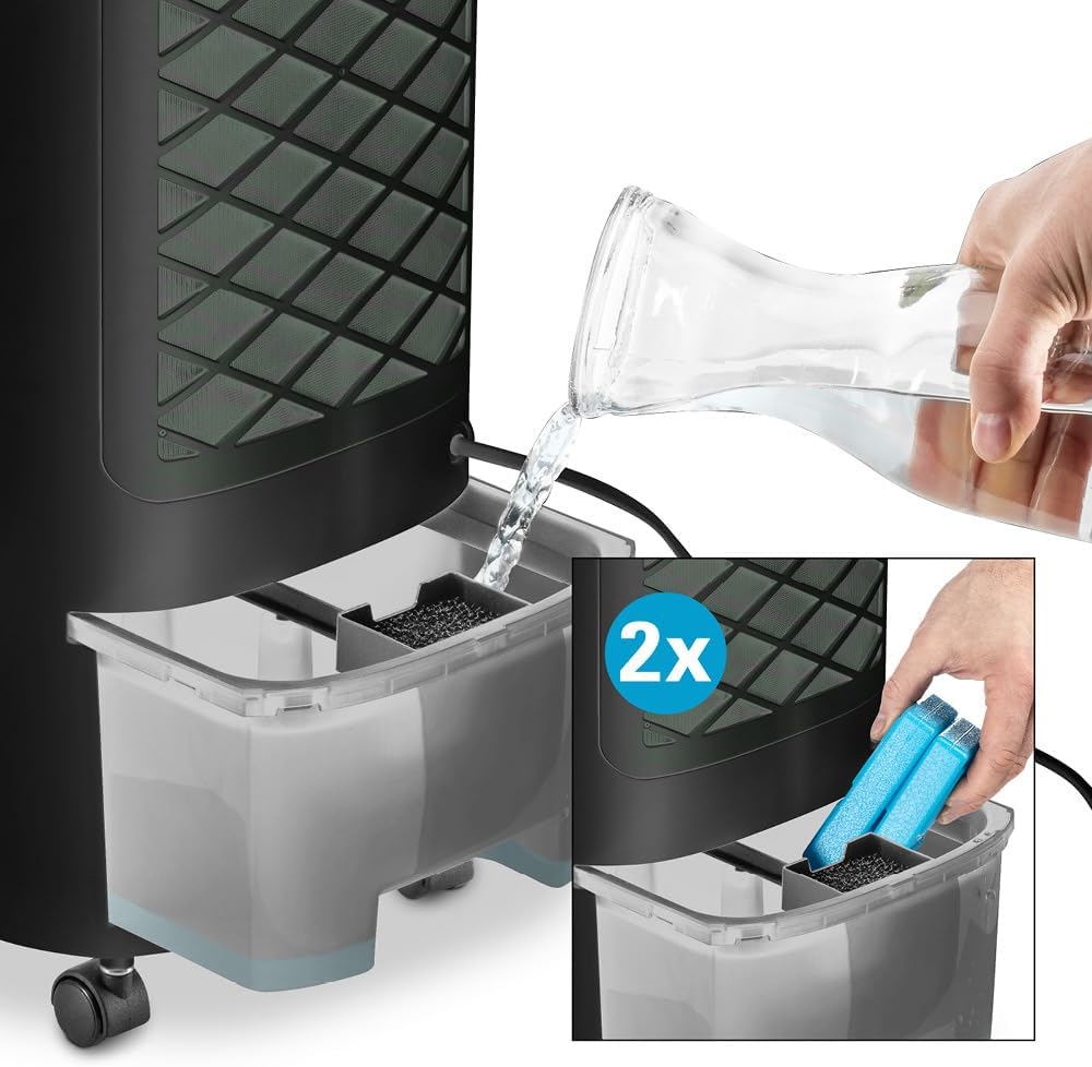 TROTEC Luftkühler mit Wasserkühlung PAE 11 B - Mobiler 3-in-1 Aircooler, 3 Gebläsestufen, Raumgrösse