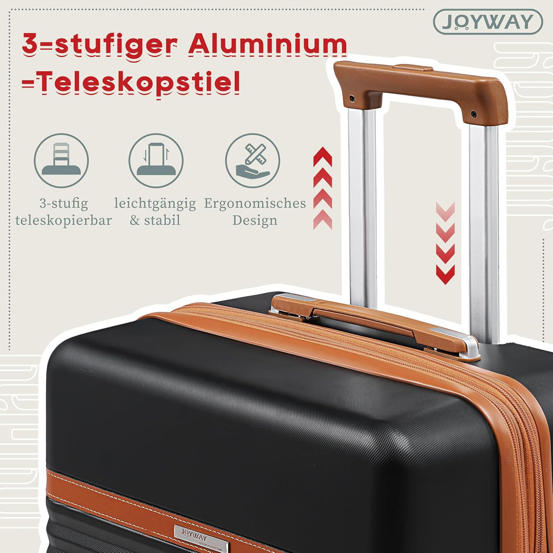 Joyway Koffer Trolleys Mittelgross Koffer, Hartschalen Reisekoffer mit 4 Rollen und TSA Schloss, Erw