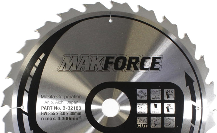 Makita MakForce Saegeblatt, 355 x 30 mm, 24Z, B-32188