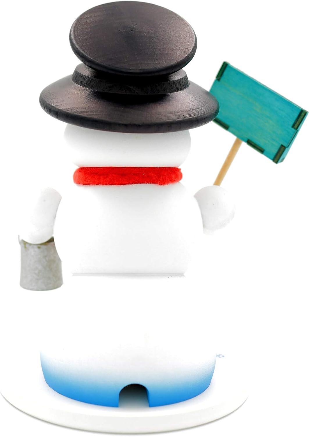 Kuhnert - Erzgebirgische Holzkunst Räuchermann Räucherfigur Schneemann 19cm - Schneeschieber, Schnee
