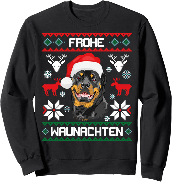 Rottweiler Frohe Waunachten Weihnachten Hund Rottie Rott Sweatshirt