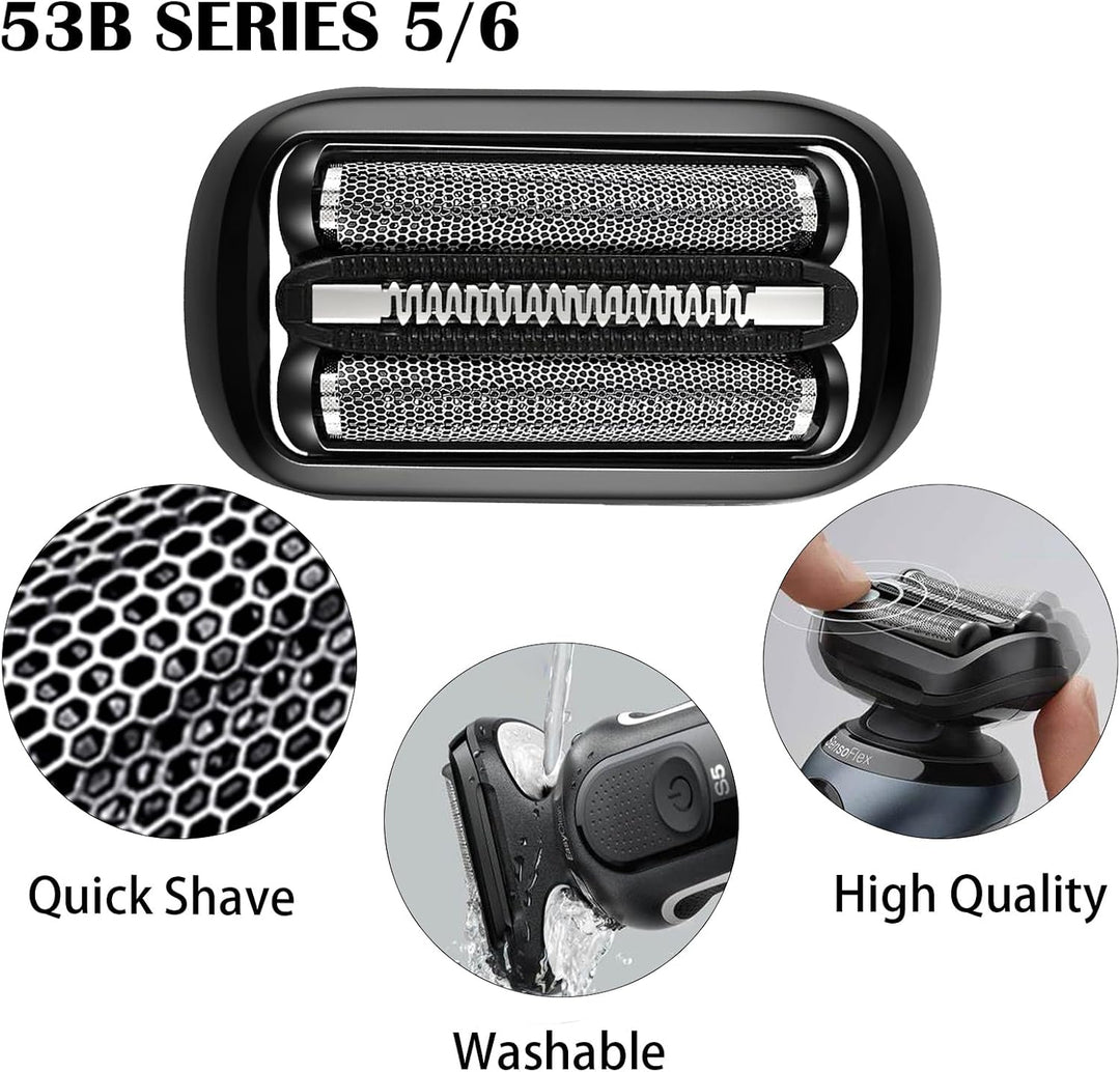 Elektrischer Rasierkopf für Braun S5/6 Scherkopf,53B Kompatibel Mit Braun Series 5 Scherkopf,Series