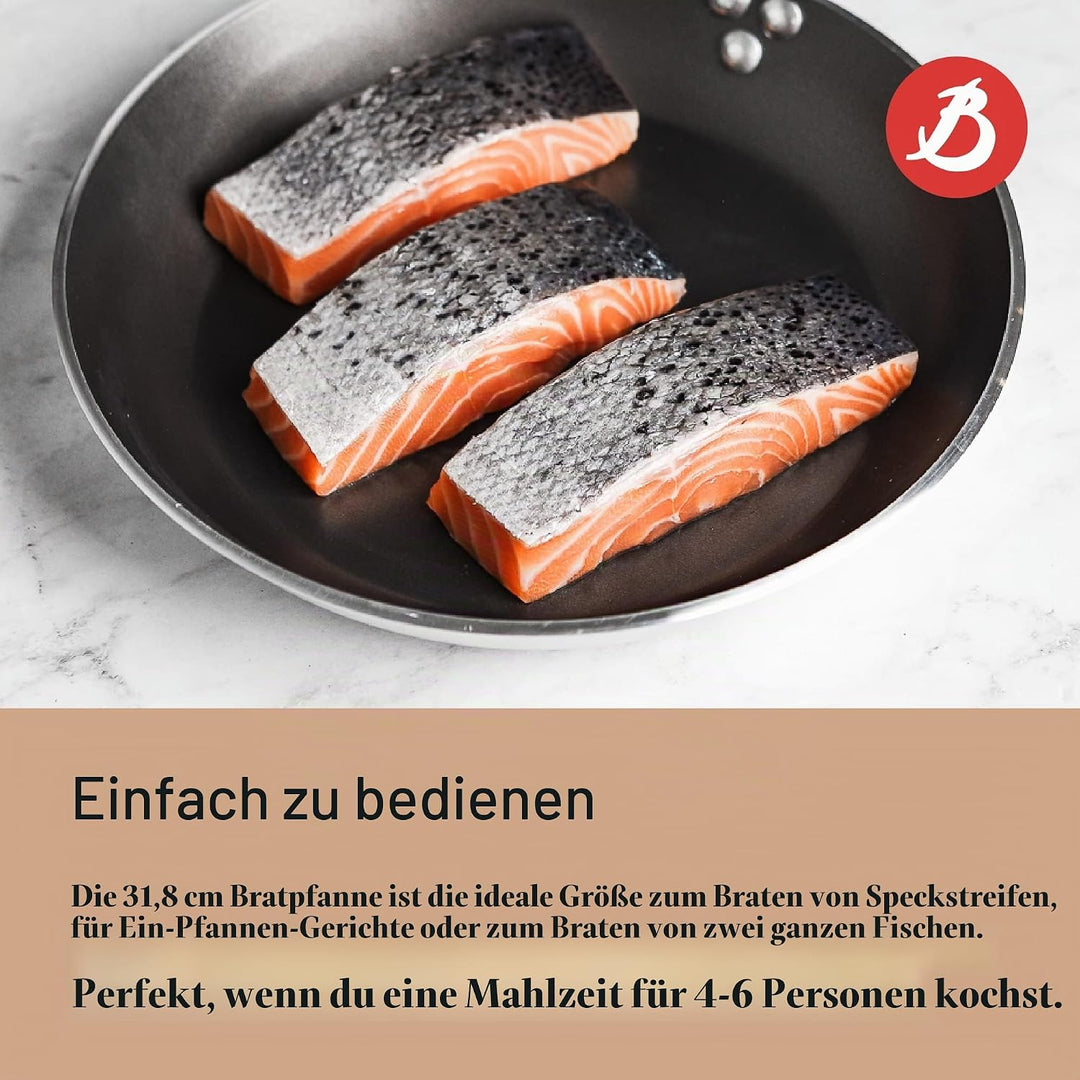 de Buyer CHOC Resto Induction Bratpfanne 32cm - Antihaft Pfanne 32 cm Einzigartig, 32 cm Einzigartig