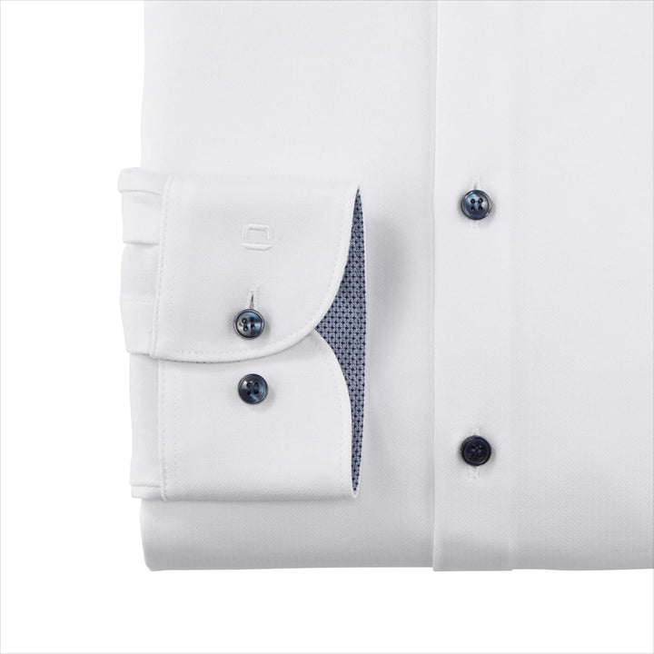 OLYMP Herren Businesshemd Langarm Level Five 24/Seven,Body fit,Modern Kent 37 Weiss 00, 38