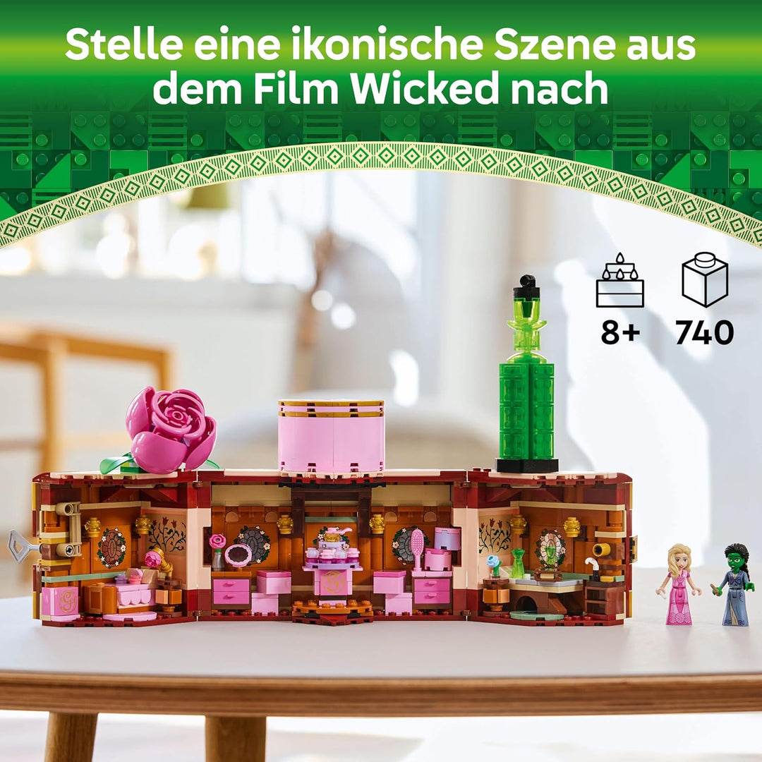LEGO Wicked - Glindas & Elphabas Schlafsaal - Spielzeug mit 2 Minifiguren und Zubehör, darunter Zaub