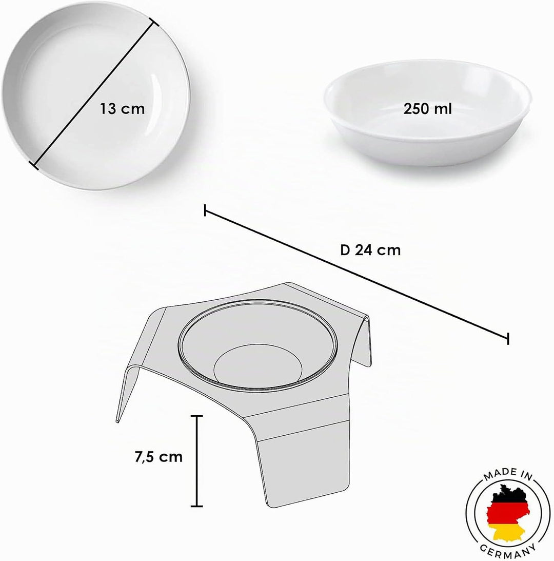 LucyBalu® Ergonomischer Katzennapf erhöht | Erhöhter Futternapf für Katzen | Ergonomischer Fressnapf