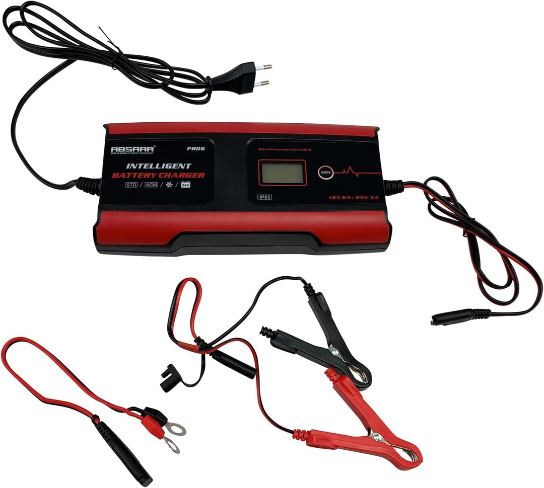 Absaar Pro Batterieladegerät, 6/12 V, Red, 6A AA 635676, 6A