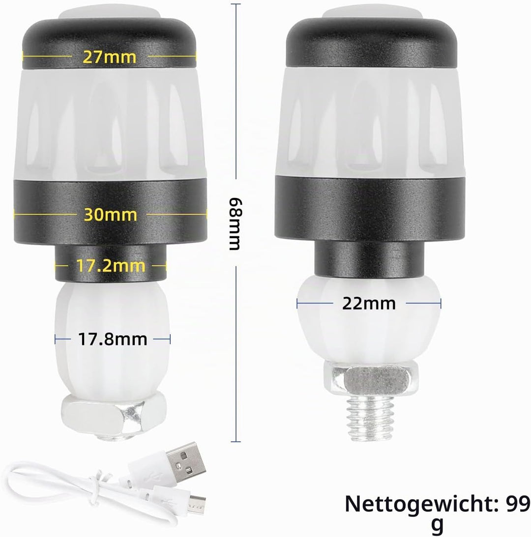 LED-Lenkerblinker Elektroroller für Xiaomi/Segway Ninebot, Wiederaufladbar, Wasserdicht, Universelle