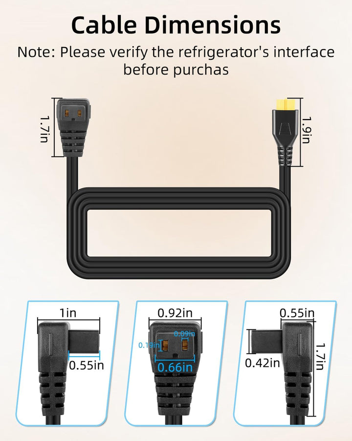 GELRHONR XT60 auf 12V DC Auto Kühlbox Kabel14AWG, Robustes 12-Volt-Car Kühlschrank Netzteilkabel Por