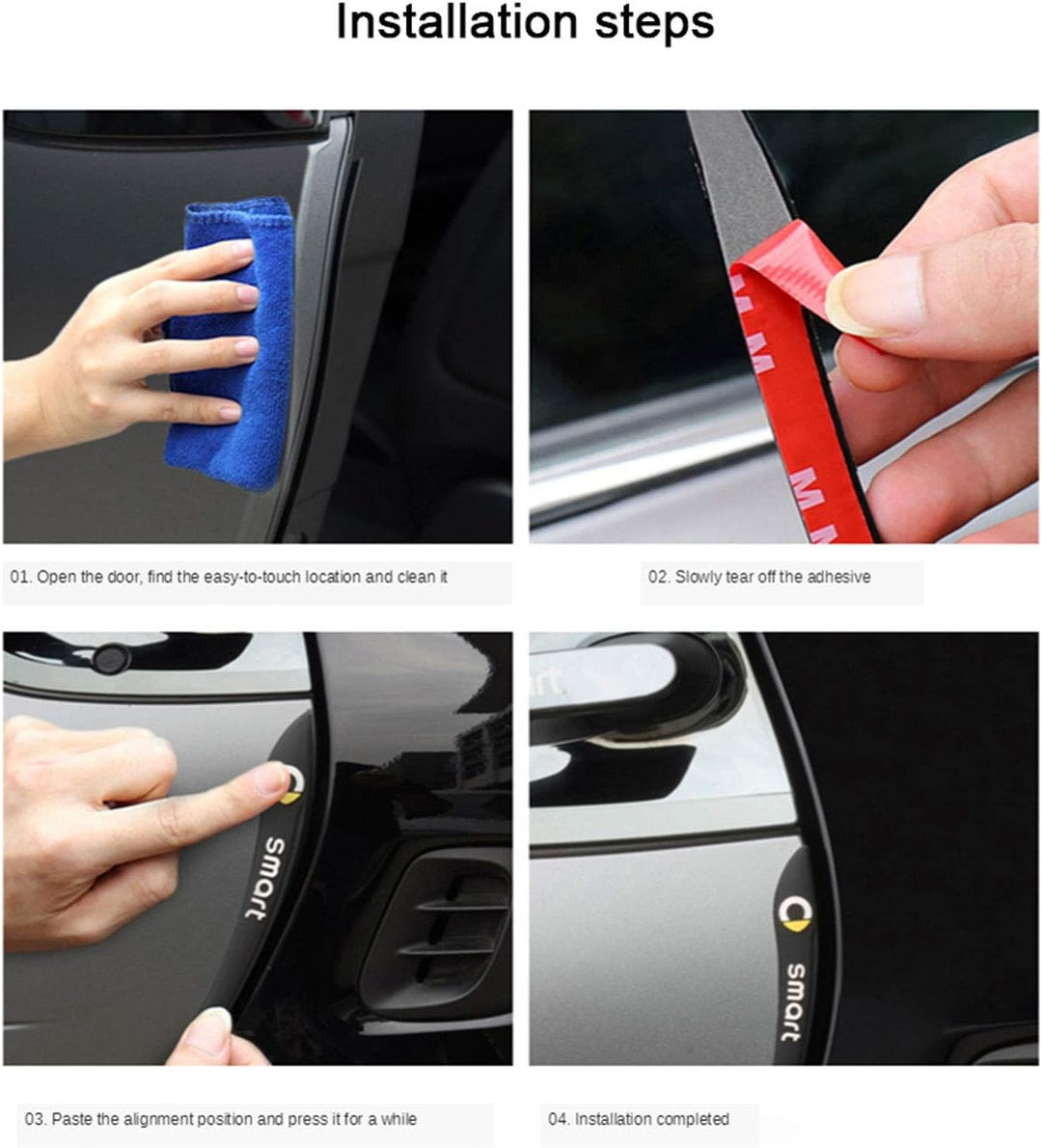SHIFENG Autotür Anti-Kollisionsschutz Aufkleber für MB Smart 450 451 453 Fortwo Forfour Aussendekora
