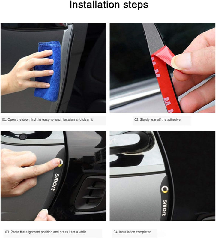 SHIFENG Autotür Anti-Kollisionsschutz Aufkleber für MB Smart 450 451 453 Fortwo Forfour Aussendekora
