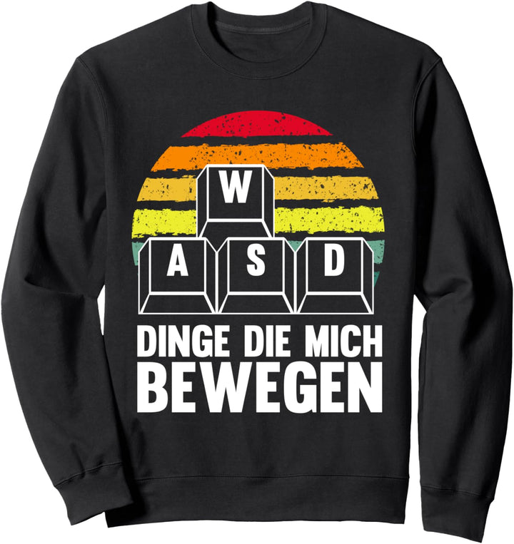 WASD PC Gamer Gaming Jungs Videospiel Retro Zocker Zocken Sweatshirt