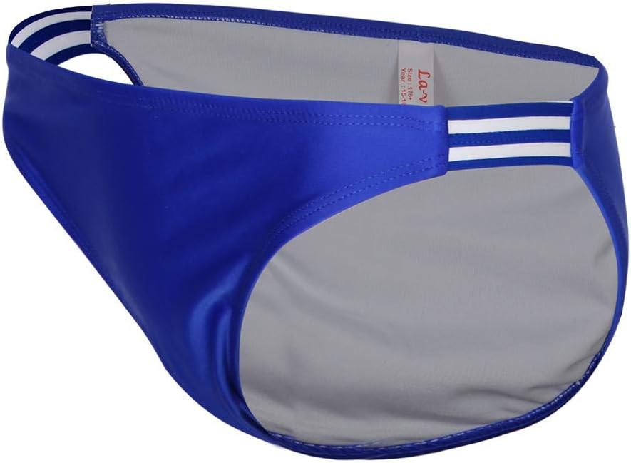 La-V Mädchen Bikini Zweiteilig Sport 140-146 Blau Gestreift, 140-146 Blau Gestreift