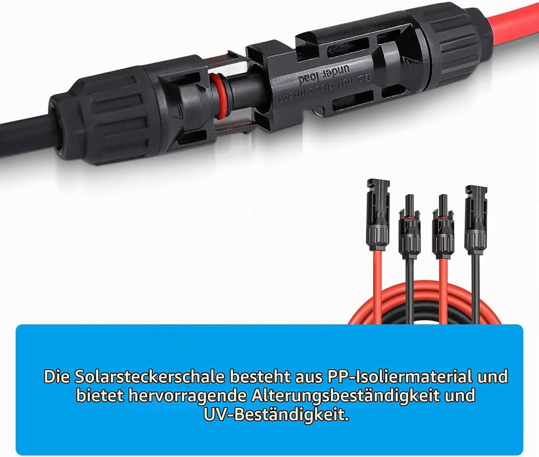 XTVTX Solarkabel 6mm²,Solarkabel Verlängerungskabel 10m,Verlängerung,Photovoltaik kabel,pv kabel 6mm