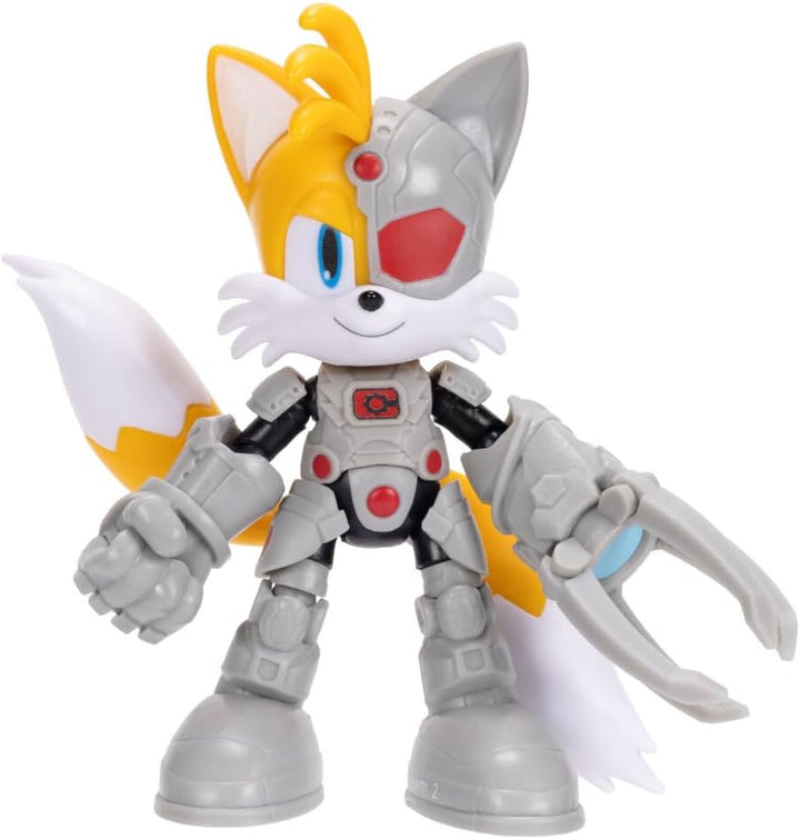 DC x Sonic Tails als Cyborg 13 cm grosse Actionfigur, offiziell lizenziert von Jakks Pacific, hochbe