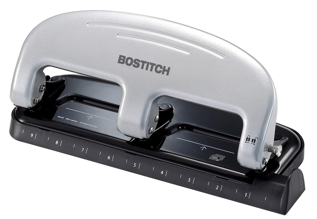 PaperPro 2220 Locher, 3-Loch, 20-Blatt-Kapazität 20 Blatt Small (1-24) grau, 20 Blatt