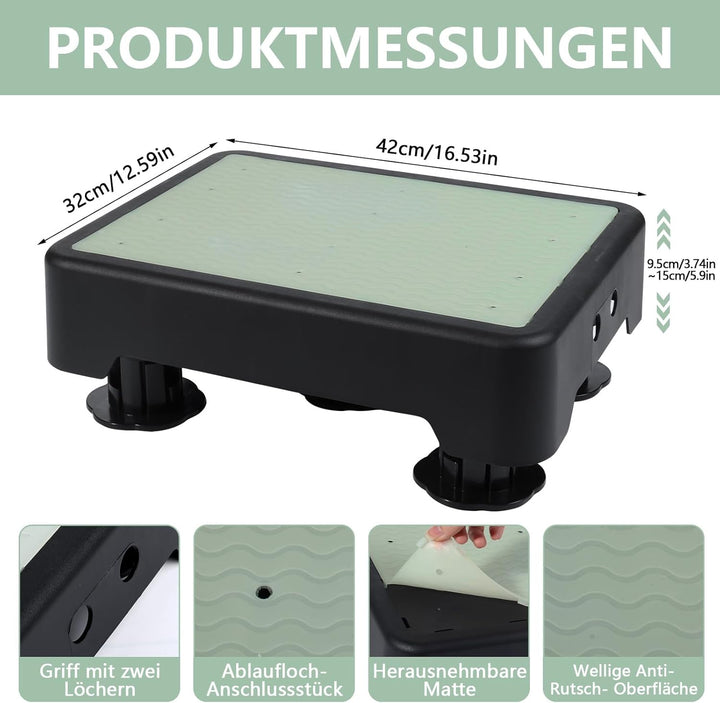 Rutschfest Halbstufe, Nachleuchtende Tritthocker, 3-stufig höhenverstellbarer, Tragbare Steighilfe &