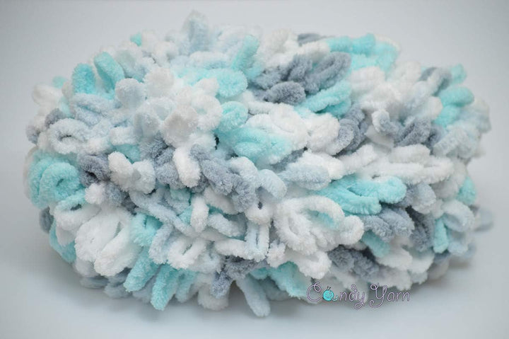 Alize Puffy 5939 Babydecke, feine Farbe, kleine Schlaufe, 100 % Mikropolyester, weiches Garn, 4 Stüc