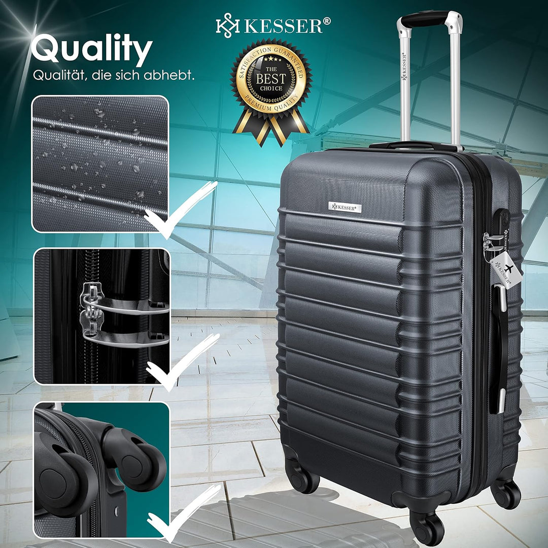 KESSER® 4tlg. Hartschalenkofferset Hard Shell Basic Hartschalenkoffer Trolley Koffer Reisekoffer Rei