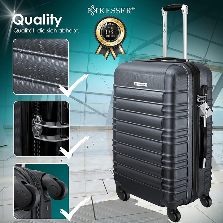 KESSER® 4tlg. Hartschalenkofferset Hard Shell Basic Hartschalenkoffer Trolley Koffer Reisekoffer Rei