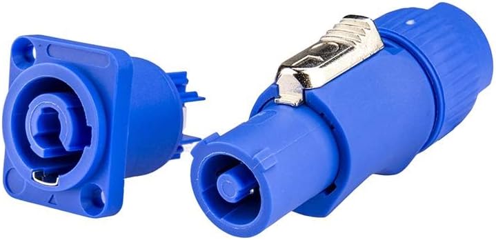 2 Set Eingang und Ausgang Powercon für Neutrik Nac3fca Connector Einbaubuchse 3 Polig, Stecker Set V