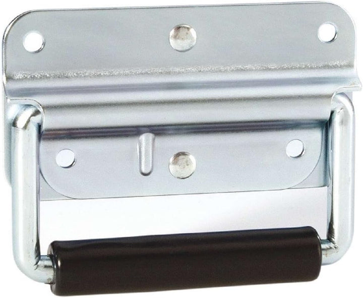Adam Hall Hardware 3412 M4 AH - 4er Set Klappgriff/Kistengriff gefedert silber 4-Loch