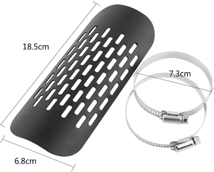 Für Auspuff Hitzeschild - Universal Motorrad Auspuffrohr Hitzeschild Abdeckung(Silber), Silber