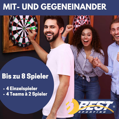 Best Sporting Dartscheibe elektronisch Blackpool I elektronische Dartscheibe mit LED-Anzeigen I E-Da