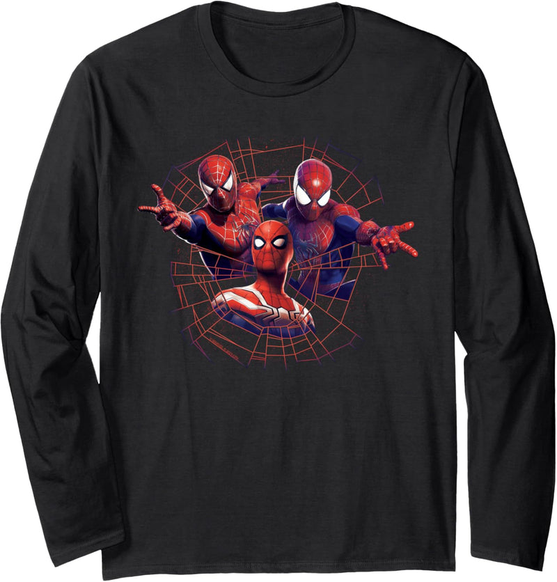 Marvel Spider-Man: No Way Home Spider-Men Web Langarmshirt